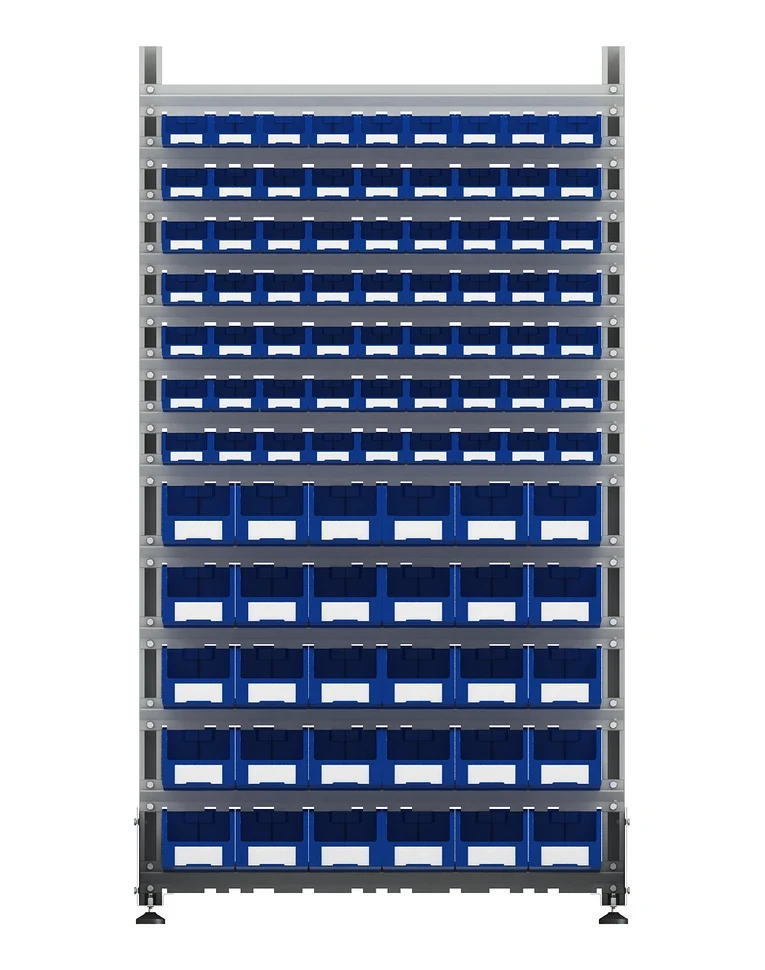 Стеллаж для пластиковых лотков SORTEX двухсторонний 1800x1000x800.04 купить в Саратове