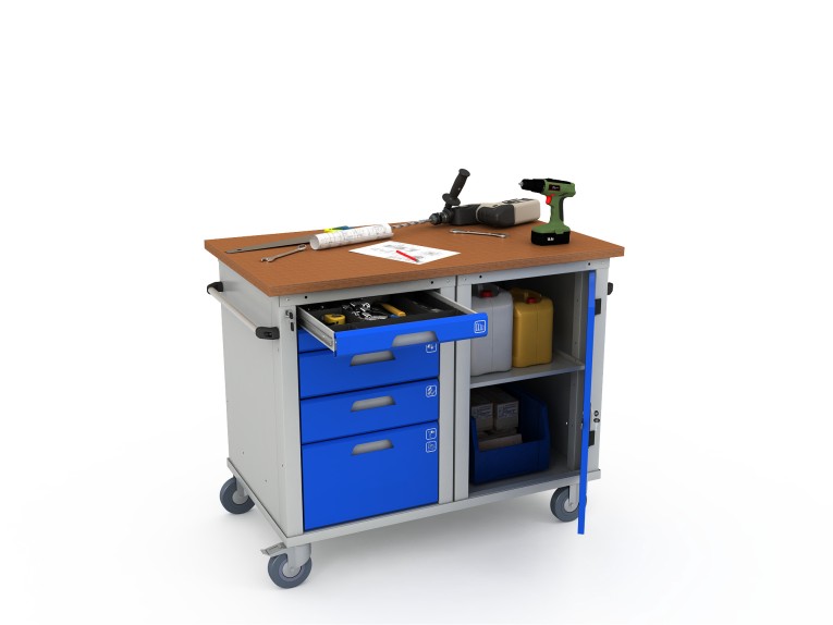 Верстак мобильный двухтумбовый WOKER PRO 2501.1200 купить в Саратове Верстак мобильный двухтумбовый WOKER PRO 2501.1200 купить в Саратове