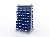 Стеллаж для пластиковых лотков SORTEX двухсторонний 1800x1000x800.05 Стеллаж для пластиковых лотков SORTEX двухсторонний 1800x1000x800.05