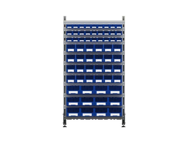 Стеллаж для пластиковых лотков SORTEX двухсторонний 1800x1000x800.05 купить в Саратове Стеллаж для пластиковых лотков SORTEX двухсторонний 1800x1000x800.05 купить в Саратове