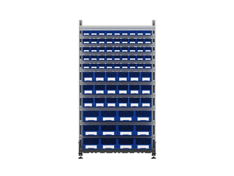 Стеллаж для пластиковых лотков SORTEX двухсторонний 1800x1000x800.06 купить в Саратове Стеллаж для пластиковых лотков SORTEX двухсторонний 1800x1000x800.06 купить в Саратове