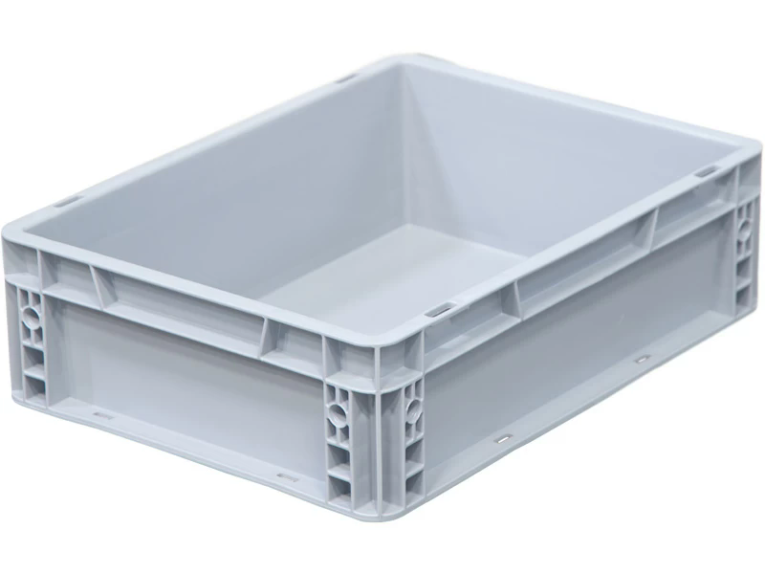 Ящик 400х300х120 сплошной, усиленное дно, цв. серый купить в Саратове Ящик 400х300х120 сплошной, усиленное дно, цв. серый купить в Саратове