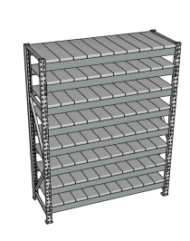 Стеллаж грузовой СГР 3000x1200x500 8 полок (металл) Стеллаж грузовой СГР 3000x1200x500 8 полок (металл)