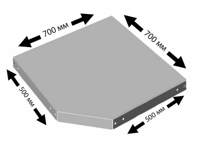 Угловая полка Практик MS 50F (700х500) купить в Саратове