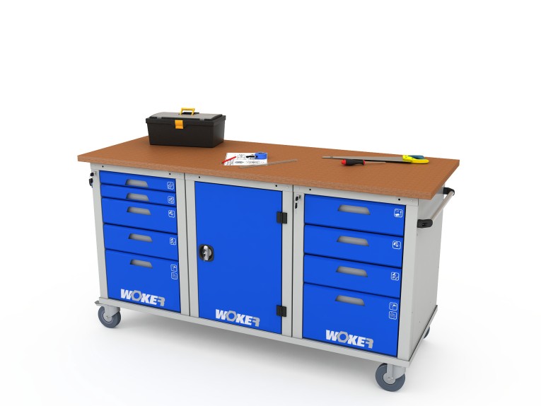 Верстак мобильный трехтумбовый WOKER PRO 3514.1800 купить в Саратове