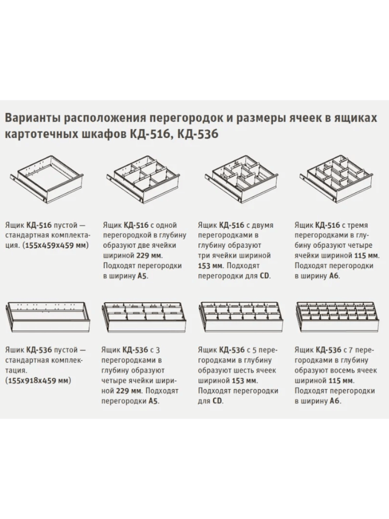 Шкаф картотечный ДиКом КД-536 (без перегородок) купить в Саратове