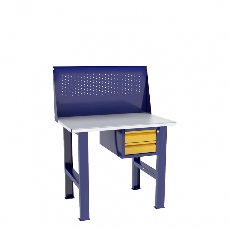 Верстак бестумбовый с подвесным ящиком ВП-Э с экраном купить в Саратове