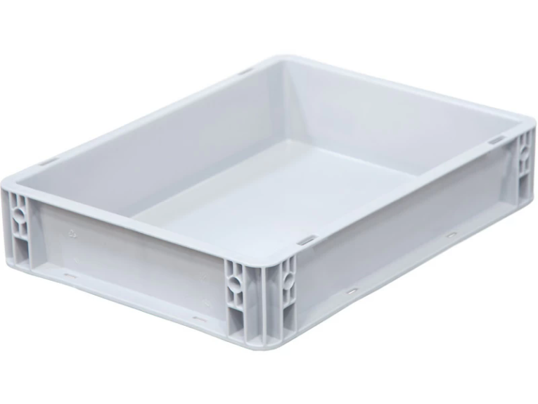 Ящик 400х300х75 сплошной, усиленное дно, цв. серый купить в Саратове Ящик 400х300х75 сплошной, усиленное дно, цв. серый купить в Саратове