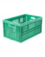 Ящик 600х400х310 перфорированный, складной зелёный Ящик 600х400х310 перфорированный, складной зелёный