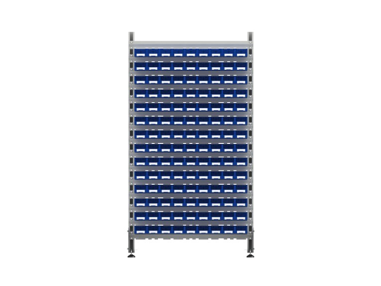 Стеллаж для пластиковых лотков SORTEX односторонний 1800x1000x450.01 купить в Саратове Стеллаж для пластиковых лотков SORTEX односторонний 1800x1000x450.01 купить в Саратове