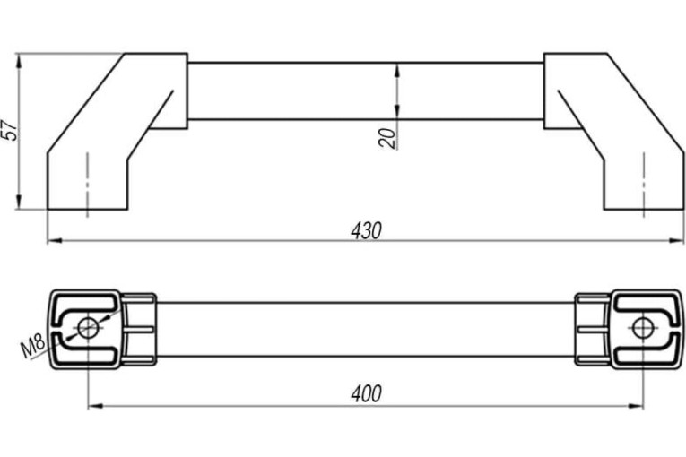Ручка трубчатая СТ-4 АТ40020 купить в Саратове
