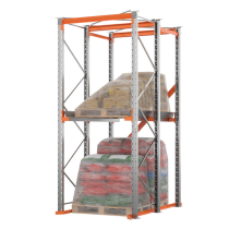 Стеллаж набивной паллетный (3000х1580х1800 мм), 1 линия, 2 яруса