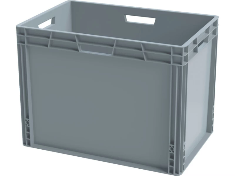 Ящик 600х400х440 cплошной, усиленное дно, цв. серый купить в Саратове Ящик 600х400х440 cплошной, усиленное дно, цв. серый купить в Саратове