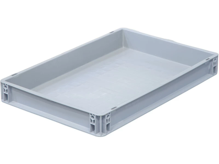 Ящик 600х400х75 сплошной, усиленное дно, цв. серый купить в Саратове