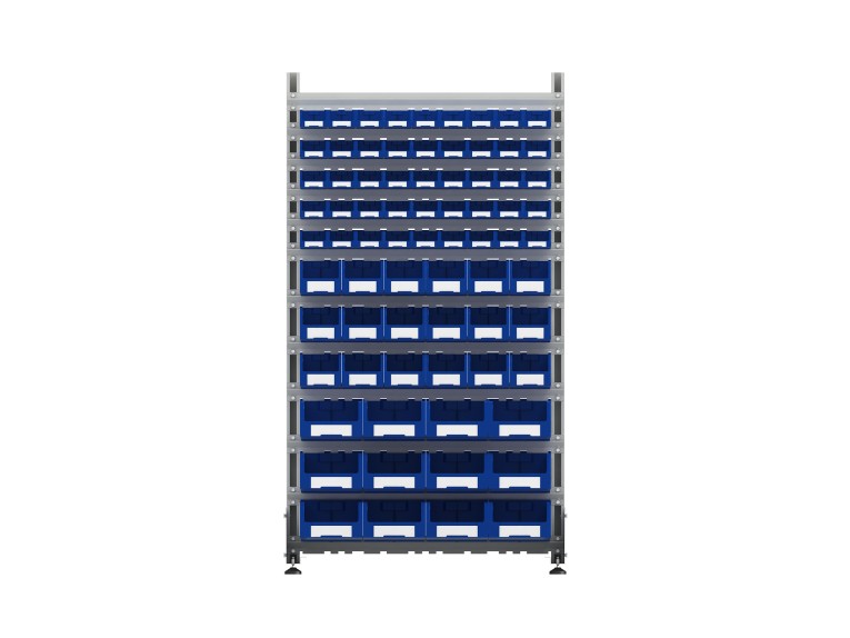 Стеллаж для пластиковых лотков SORTEX односторонний 1800x1000x450.06 купить в Саратове Стеллаж для пластиковых лотков SORTEX односторонний 1800x1000x450.06 купить в Саратове