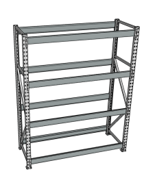 Стеллаж грузовой СГР 2500x1800x500 4 полки (без настила)