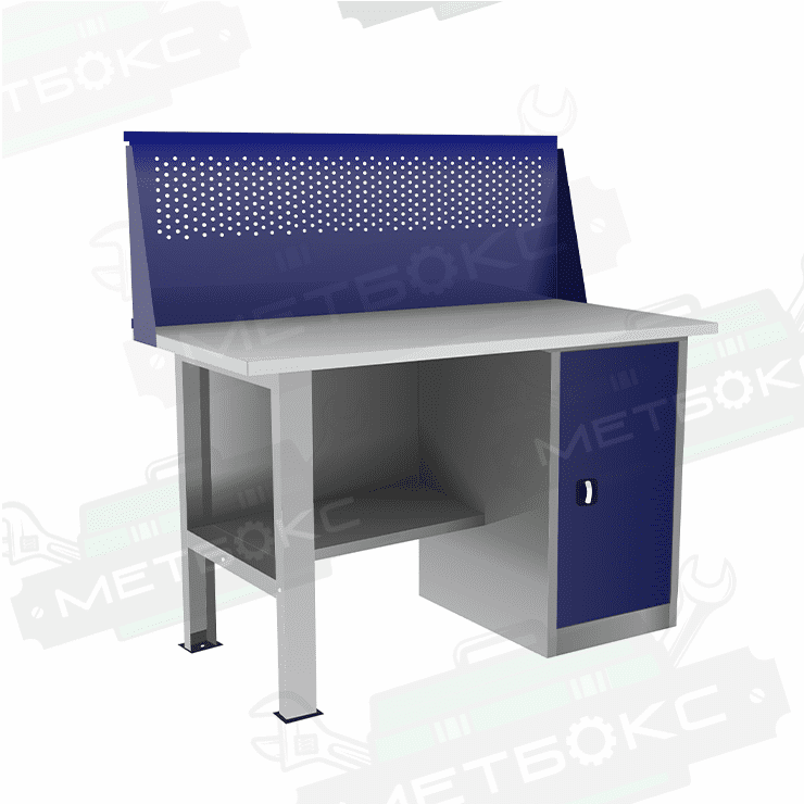 Однотумбовый слесарный верстак ВП-2/1,6 с экраном купить в Саратове