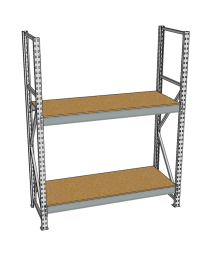 Стеллаж грузовой СГР 2500x1800x800 2 полки (ДСП)