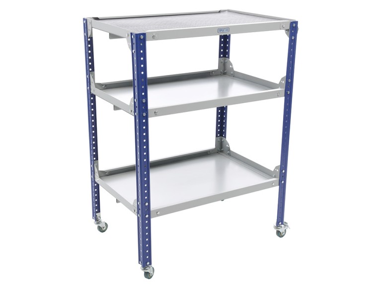 Тележка металлическая с тремя открытыми полками WDS Garage