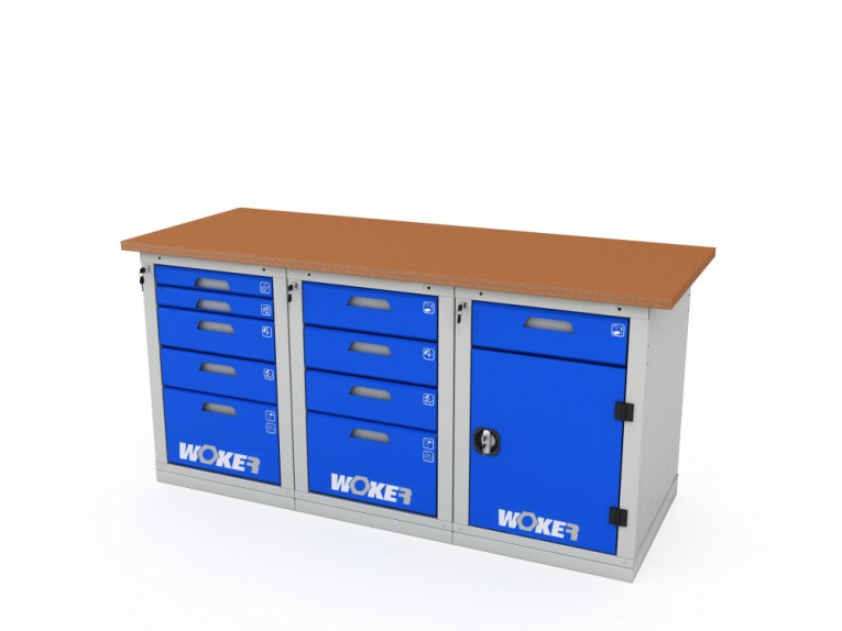 Верстак трехтумбовый WOKER PRO 3542.1800 купить в Саратове