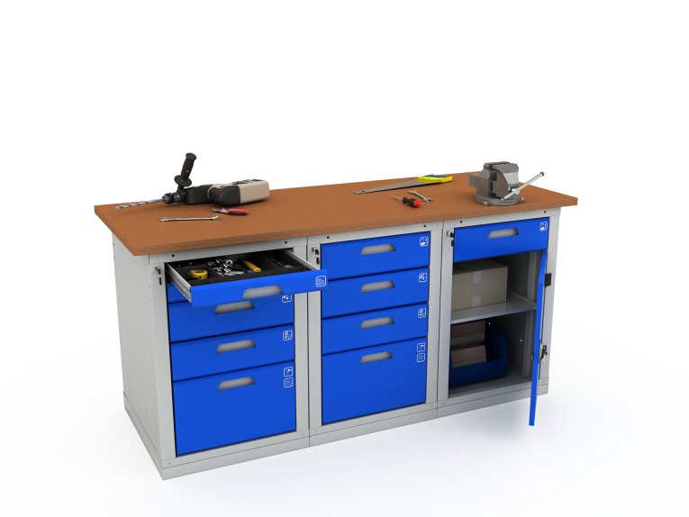 Верстак трехтумбовый WOKER PRO 3542.1800 купить в Саратове