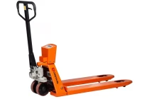 Гидравлическая тележка (рокла) ACR-ES c весами, 2,5 т, Вилы: 1150 Х 550, СибТаль, полиуретановые колеса