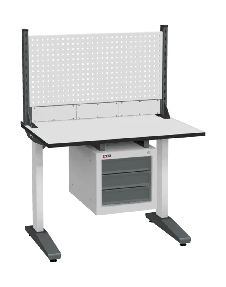Стол монтажный ДиКом СР-100-01, ESD Thermopal, нерегулируемый, экран Э1, с подвесной тумбой купить в Саратове