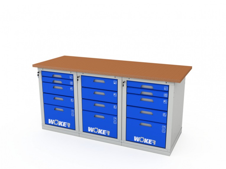 Верстак трехтумбовый WOKER PRO 3545.1800 купить в Саратове